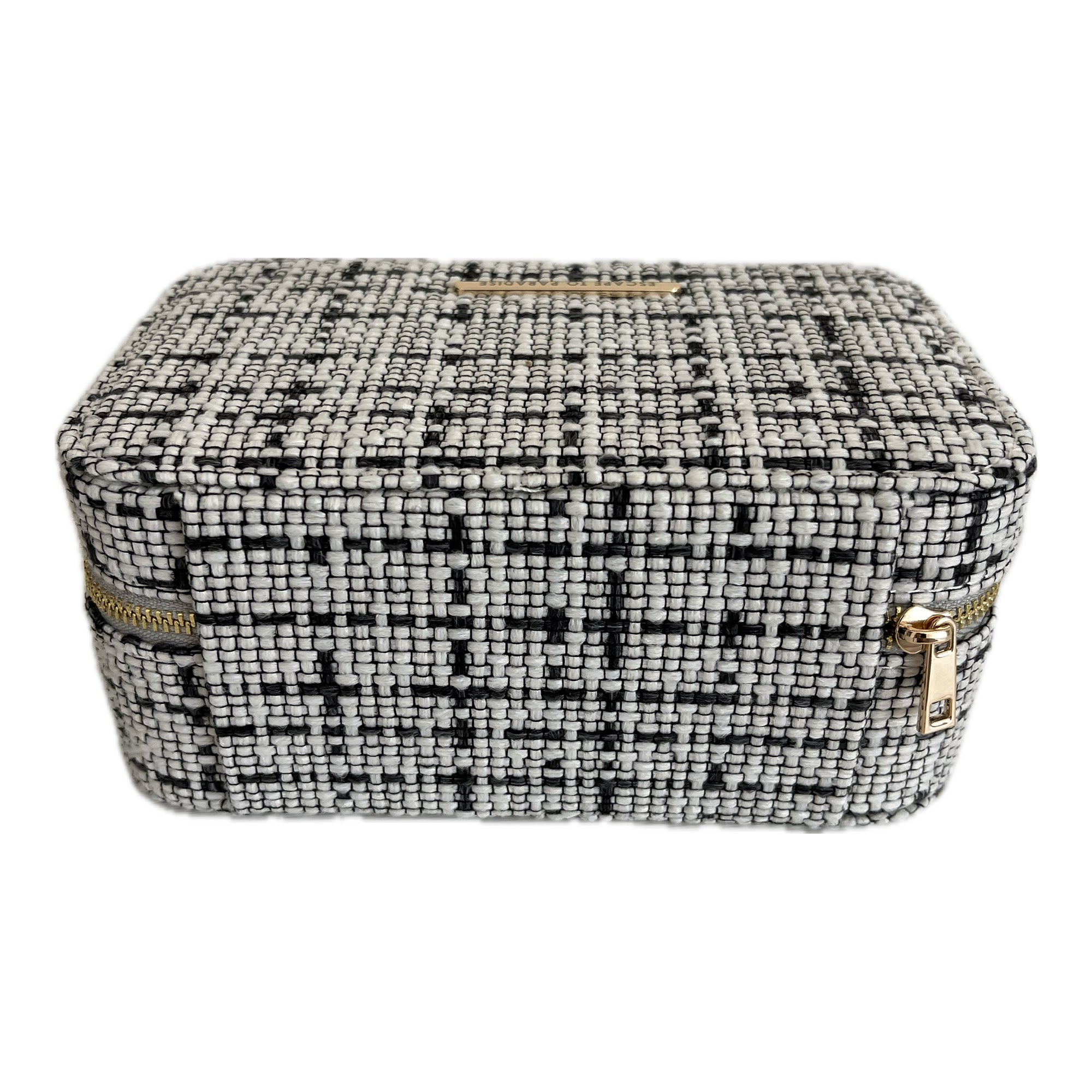 Large Tweed Jewellery Box-Cream