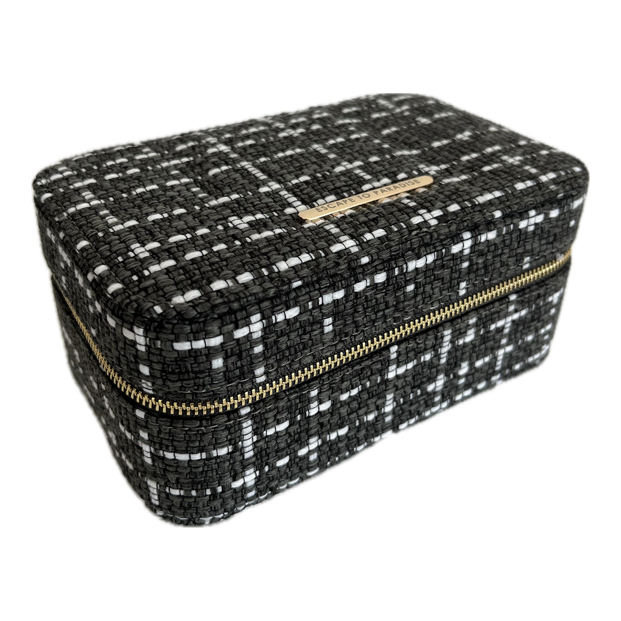 Large Tweed Jewellery Box-Khaki