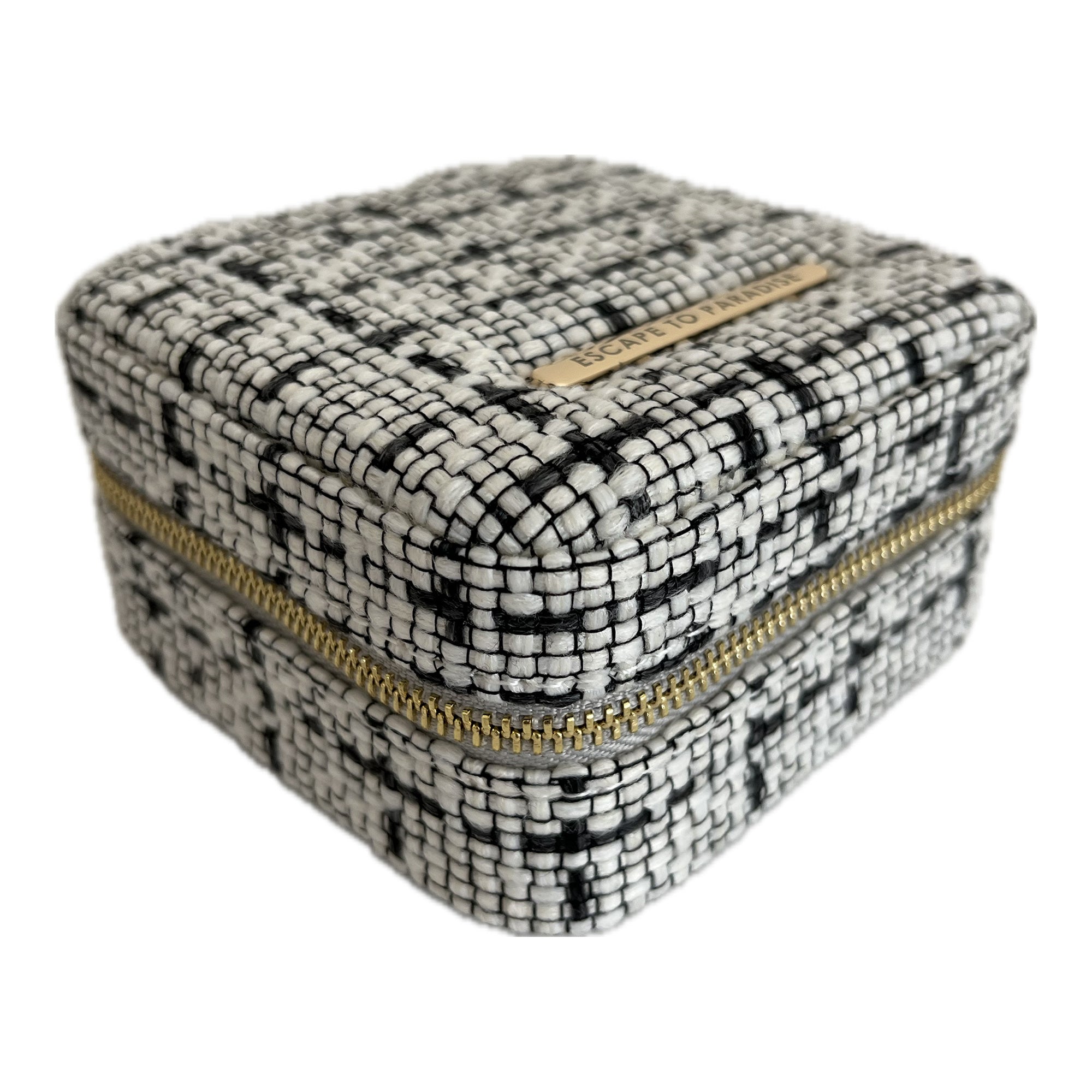 Small Tweed Jewellery Box-Cream